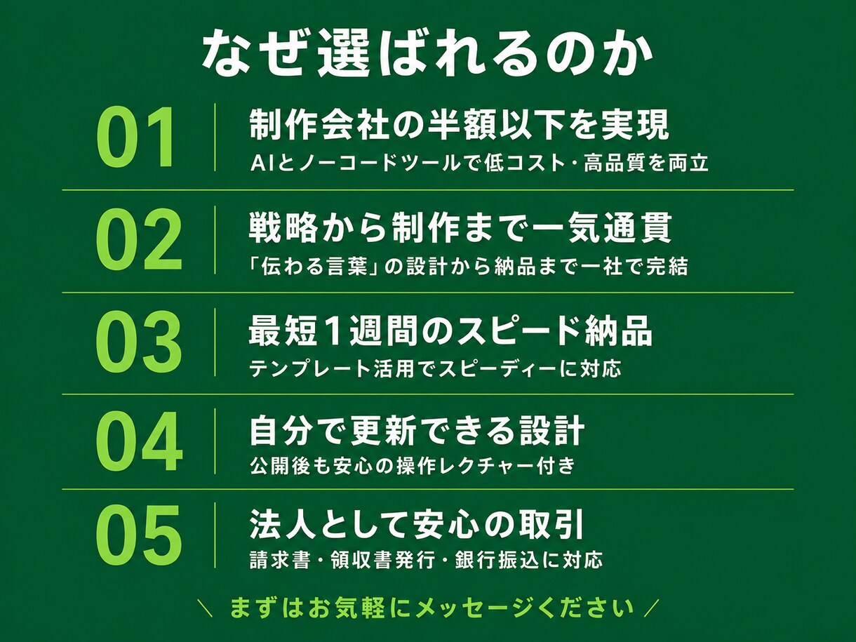 開業・副業・小規模店舗向け｜HP・LP制作ます HP制作が20,000円から。プロが作る集客HPです。 イメージ3