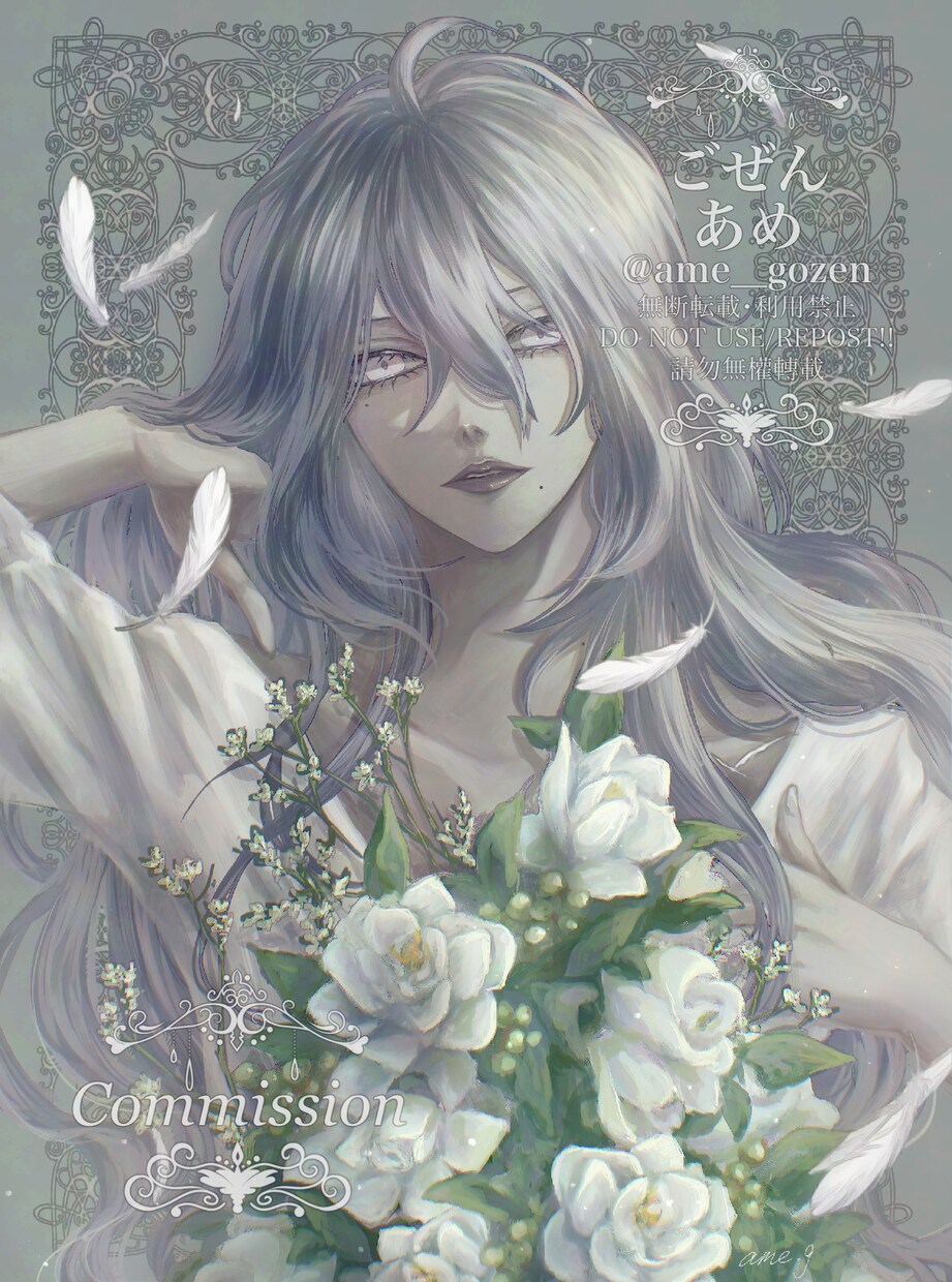 厚塗りで耽美なイラストを制作いたします アイコン、ヘッダー、MV用、鑑賞用等、華やかさを提供します イメージ3