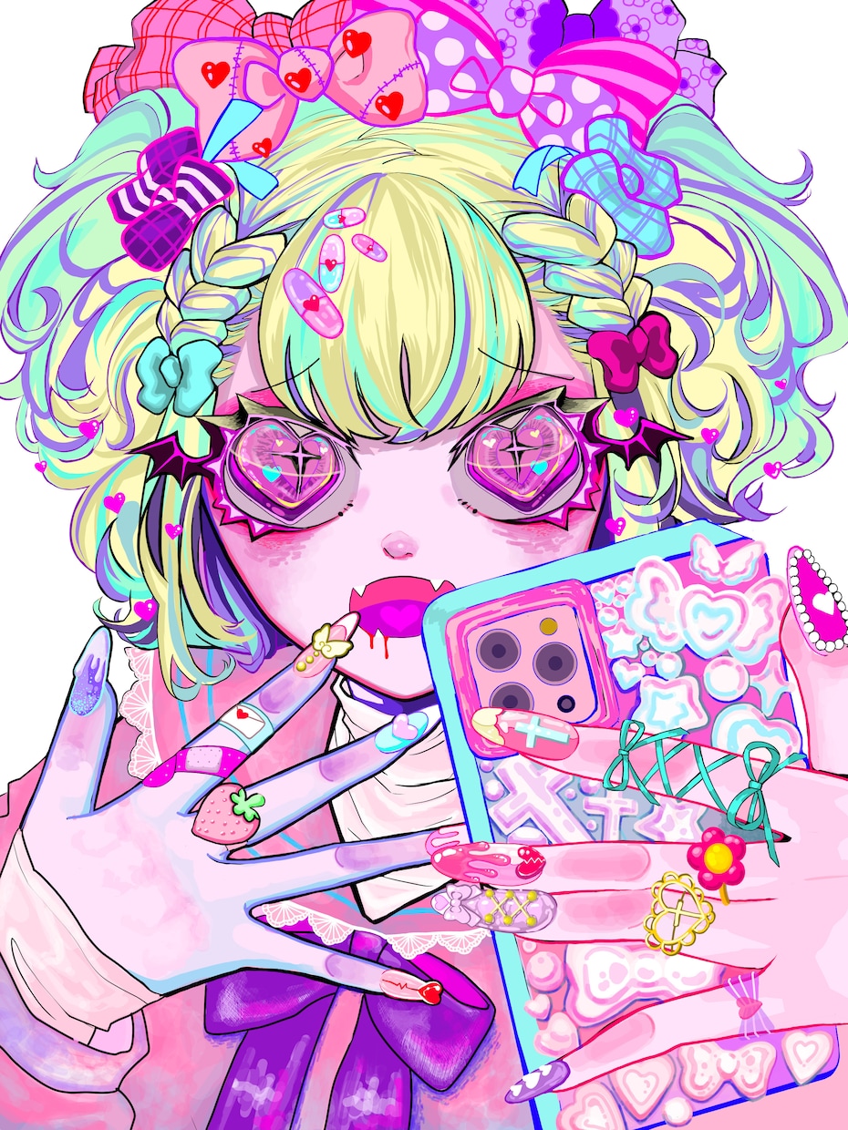 毒のあるかわいい女の子描きます 独自の毒々しくて危うい感じのかわいい女の子をお届けします。 イメージ6