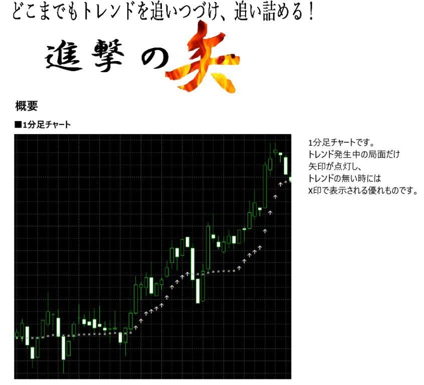 バイナリー、FXお助けツールお売り致します どこまでも、トレンドを追い詰め追撃する、進撃の矢 イメージ2