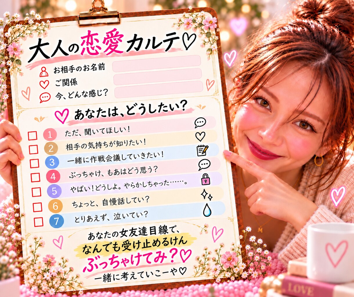 男心・女心の本音代弁♡博多弁で恋愛相談しちゃいます 【女友達目線でぶっちゃけ】相手の本音を暴いて次の一手へGO！ イメージ5