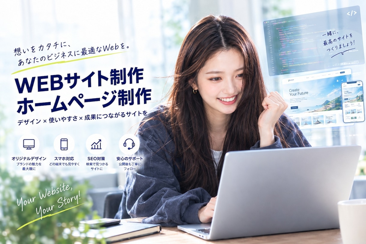 ホームページを制作します 想いをカタチに、集客まで考えたWebサイトを制作 イメージ1