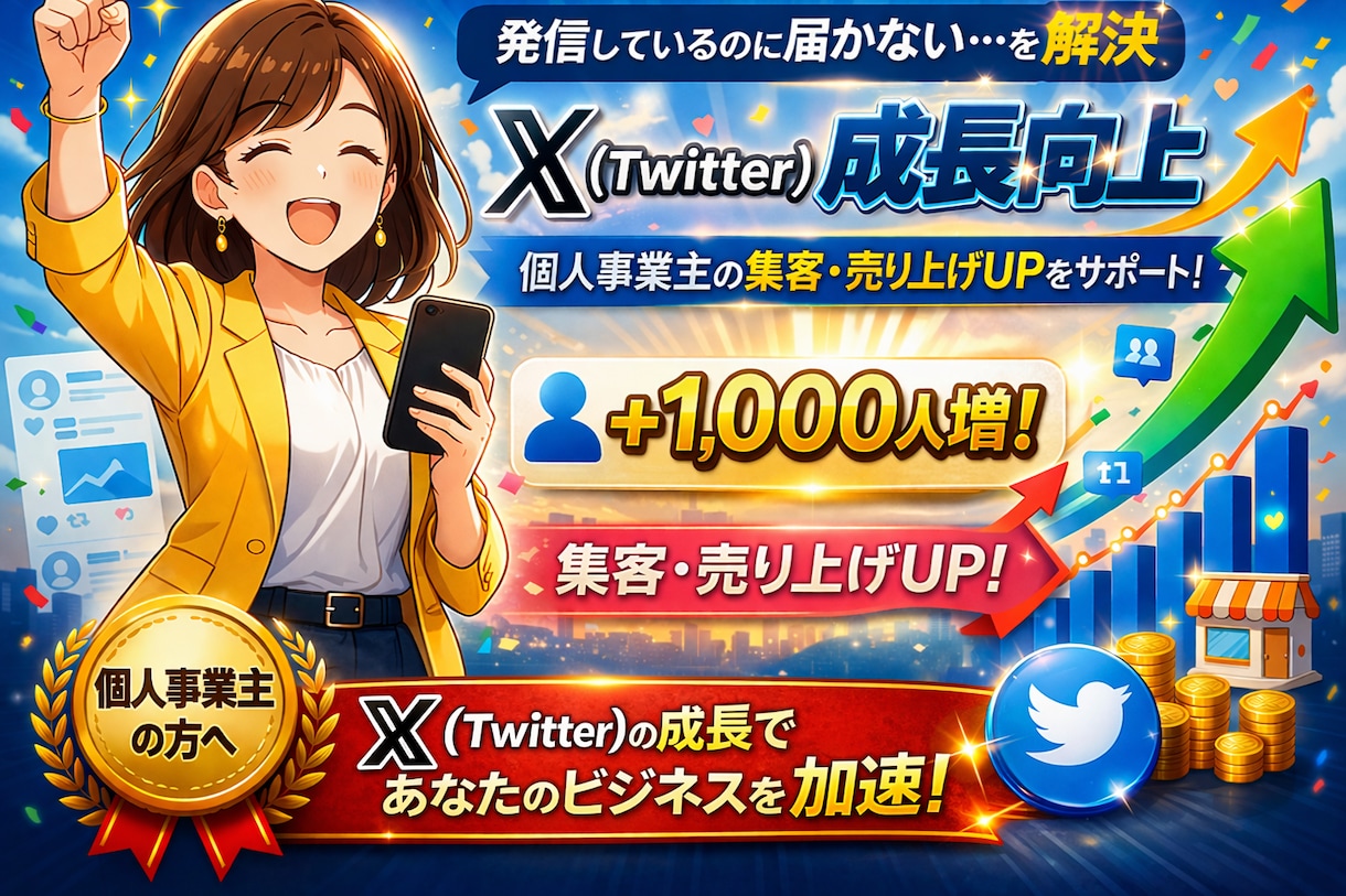 個人事業主のX集客フォロワー増加サポートします 今日増えたフォロワーがリアルな集客を生む！ イメージ1