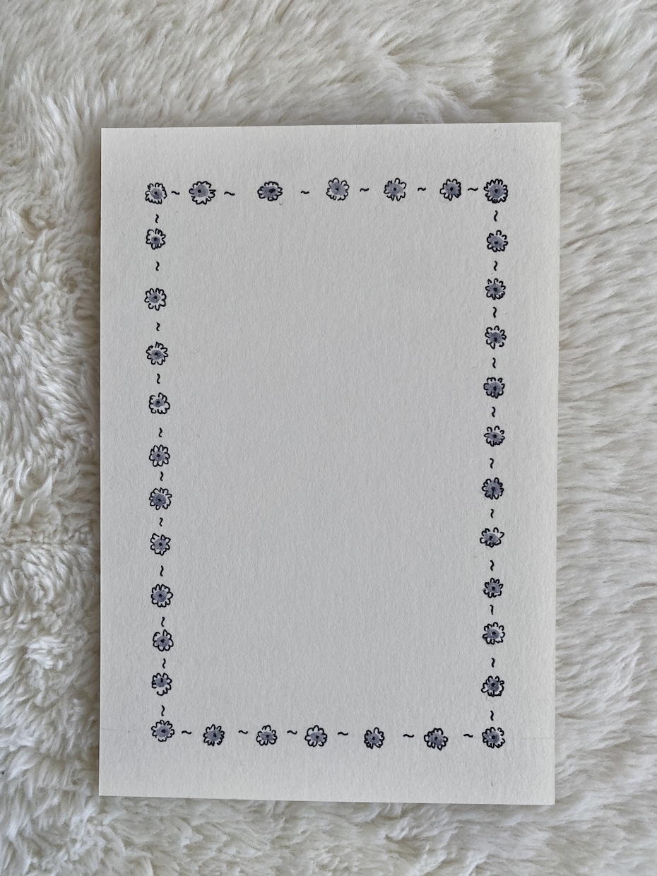 手書きのメッセージカード5枚で一セットを作成します ハガキサイズのモノクロメッセージカードを作成します。 イメージ4