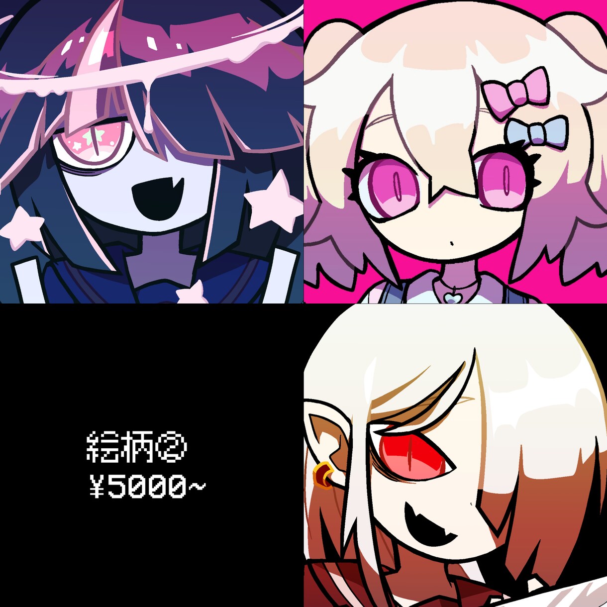 SNS向けアイコンお描きします パキッとした線で女の子のイラストを制作いたします イメージ3