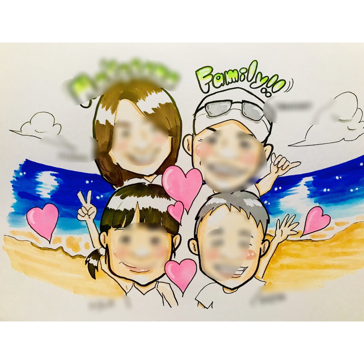 思い出を可愛く似顔絵でお届けします プレゼントに！思い出作りに！似顔絵でいかがですか？ イメージ2
