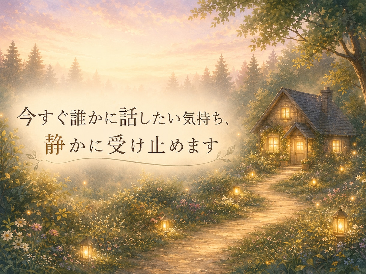 今すぐ話したい悩みや気持ちを静かにお聞きします まとまってなくても大丈夫。話しながら気持ちを一緒に整理します イメージ1