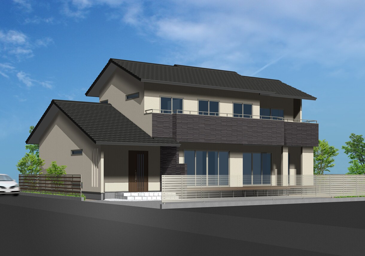 打合せに適した住宅の外観パースを作成します 建築士による実際の品番でのパターン出しに対応します！ イメージ5