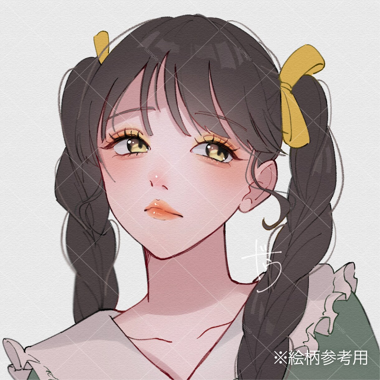 パッと目を引く透明感のあるアイコン制作します オリキャラ、似顔絵、デフォルメ、キャラデザおまかせ等できます イメージ3