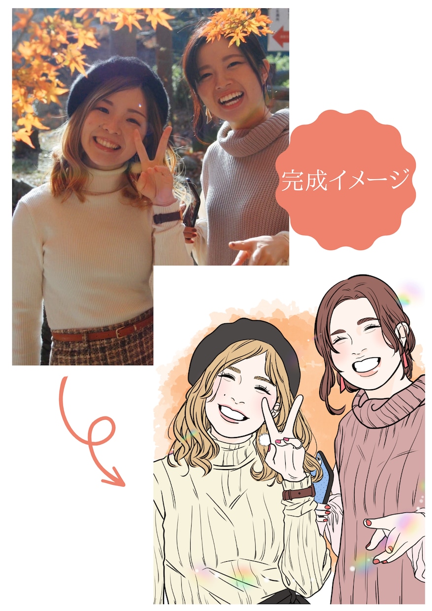 使いやすい！リアル可愛い似顔絵描きます 鑑賞用、ビジネス共にご利用いただいています！ イメージ6