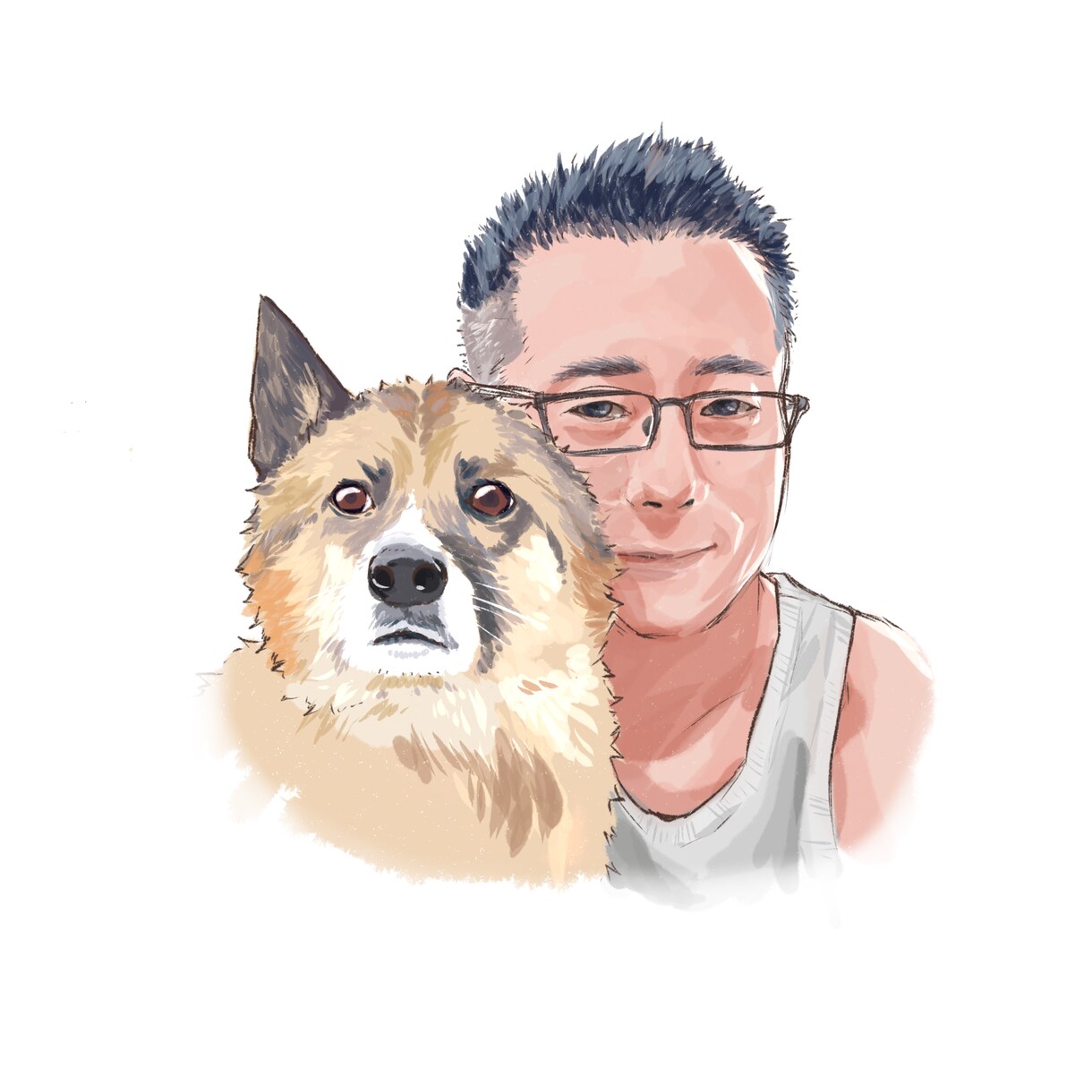 愛犬のイラスト描きます [犬以外も可！]記念日や思い出、プレゼントに！ イメージ3