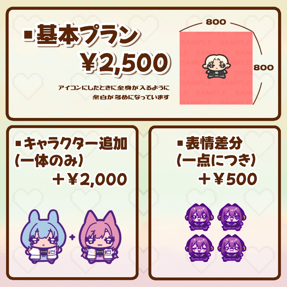 SNS等のアイコンに！デフォルメイラストを描きます 1.5頭身の「今っぽい」ちいさくてかわいいイラストです！ イメージ2