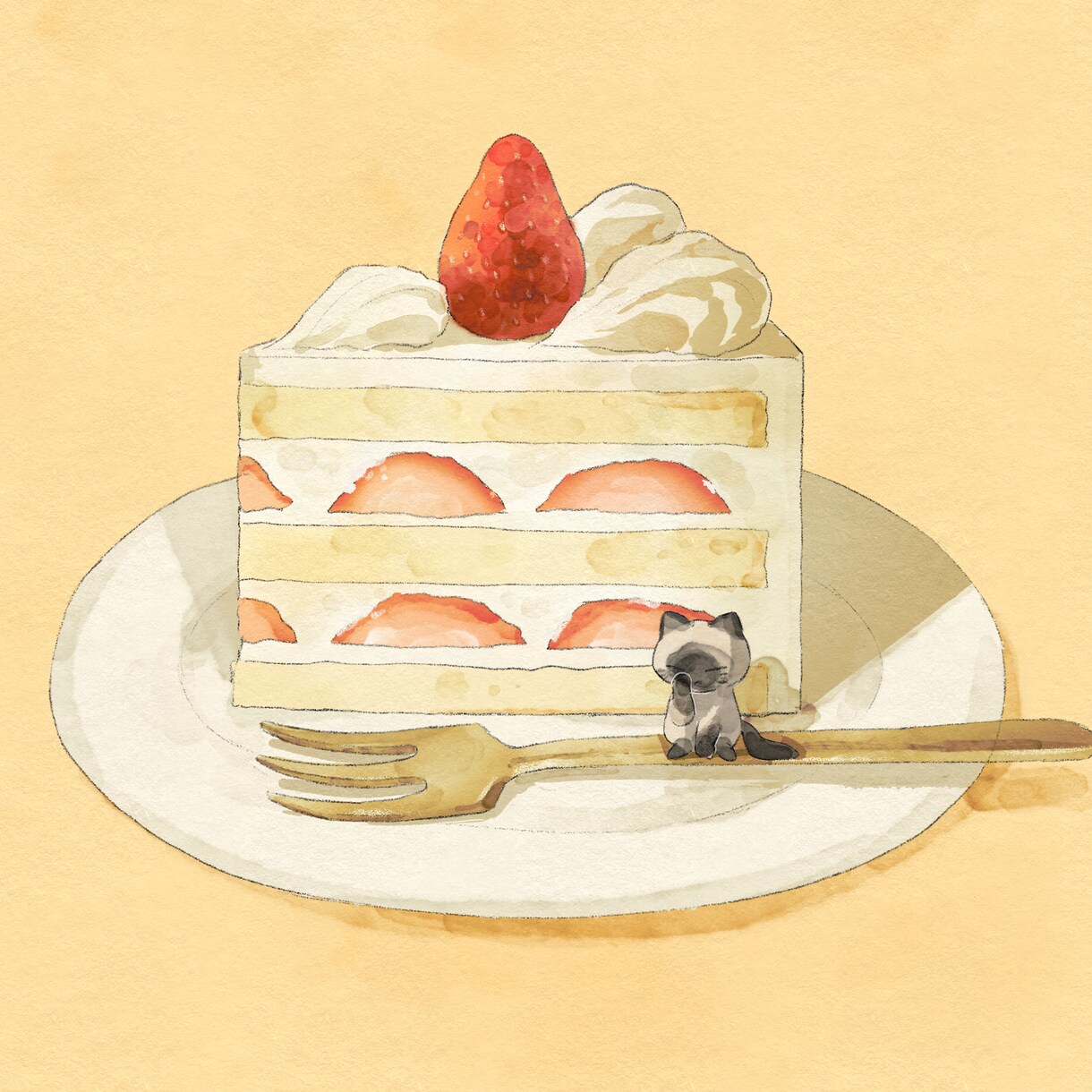 柔らかい水彩画風の食べ物イラスト描きます アイコンやメニュー表に使える食べ物イラストが欲しい方に イメージ5