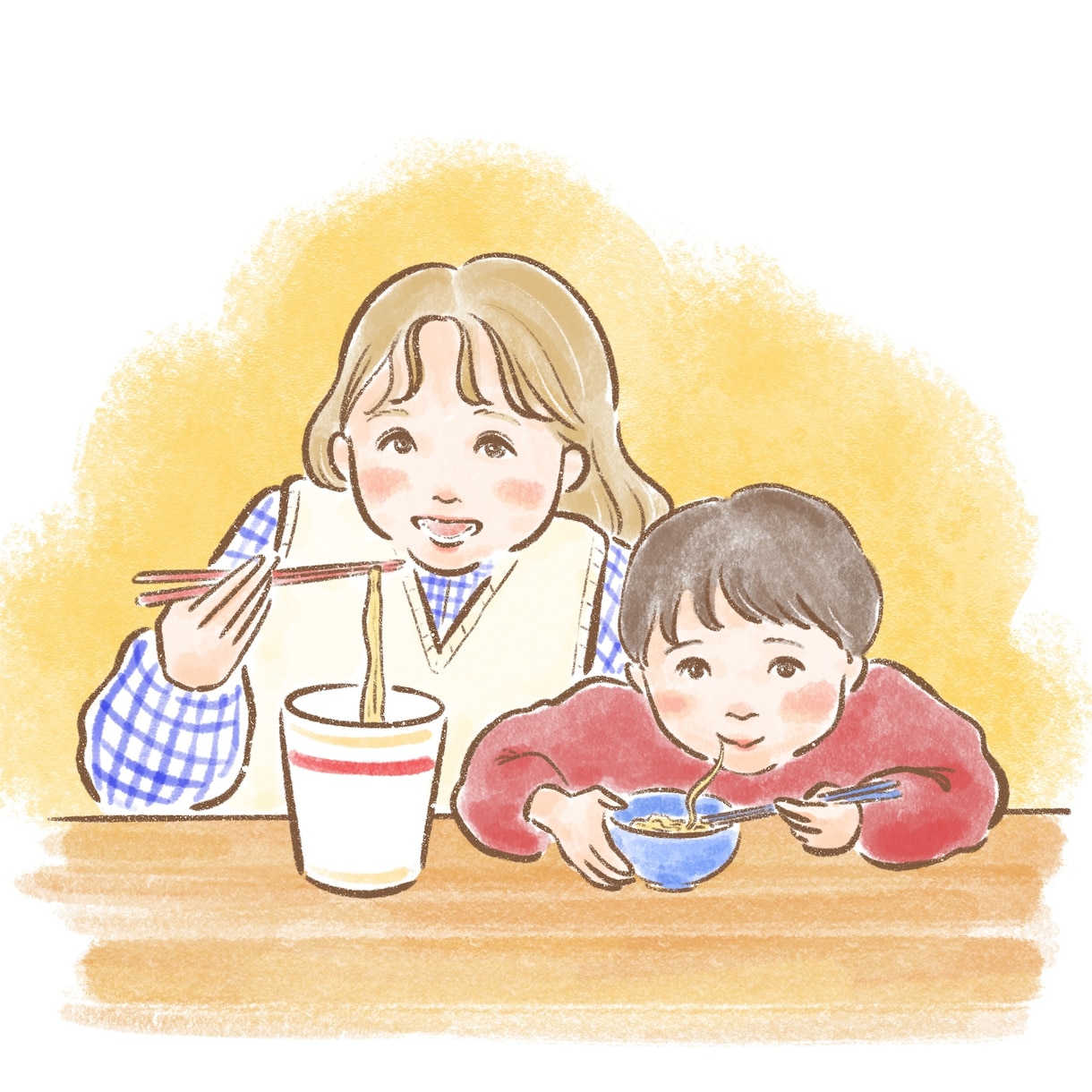 柔らかく暖かい雰囲気の似顔絵をお描きします 大切な方へのプレゼントや記念日などに！心がほぐれるイラスト♪ イメージ9
