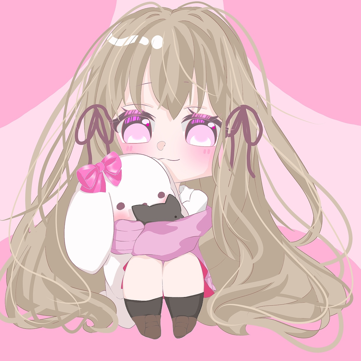 安い！そして早い！ミニキャラを描かせて頂きます 可愛い、キラキラ、色素薄いなど、色々なミニキャラ可能です！ イメージ2