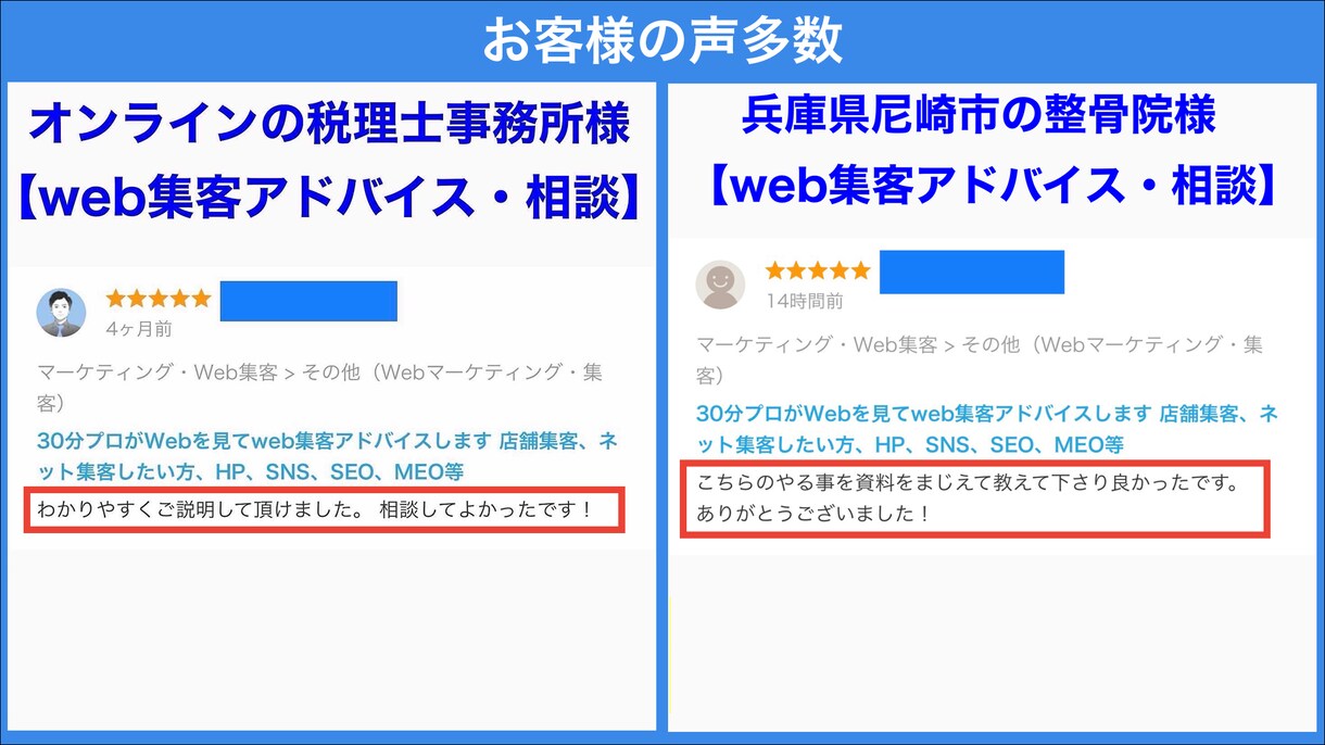 プロがあなた限定の最適なweb集客アドバイスします 店舗集客、ネット集客したい方、HP、SNS、SEO、MEO等 イメージ5