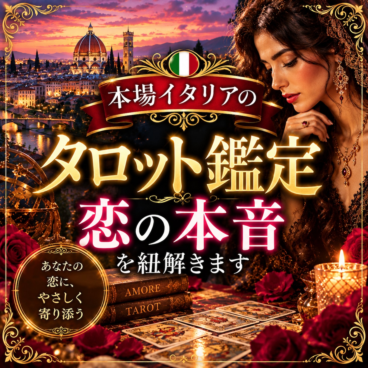 本場イタリアのタロットで恋の本音を占います あなたの恋に、イタリアから愛のメッセージをお届けします イメージ1