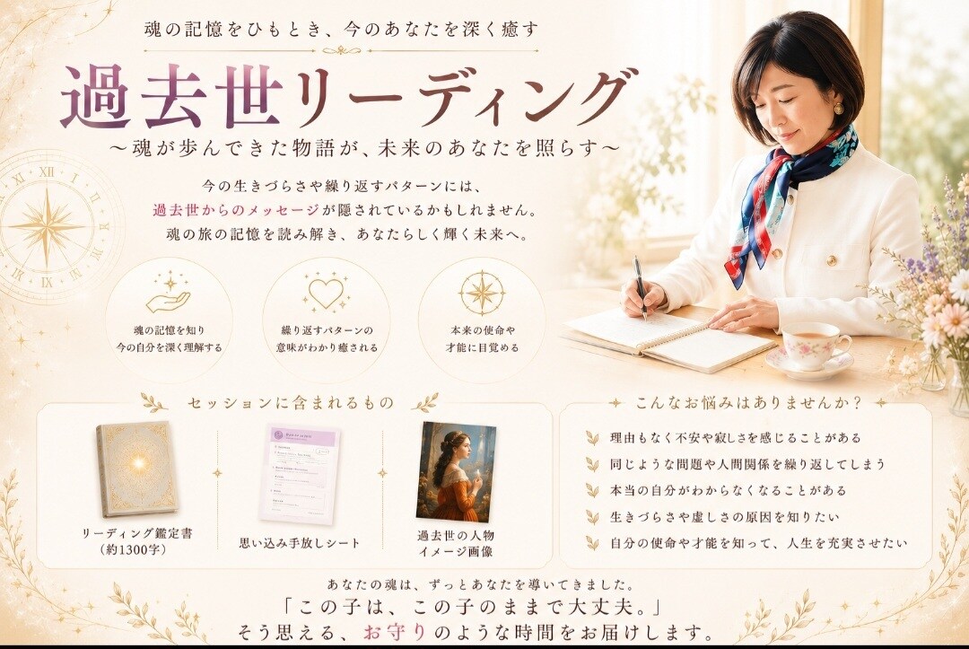 パリから過去世の思い込みを読み解きます 1200字の文書！過去世からの思い込みを浄化して軽やかに イメージ1