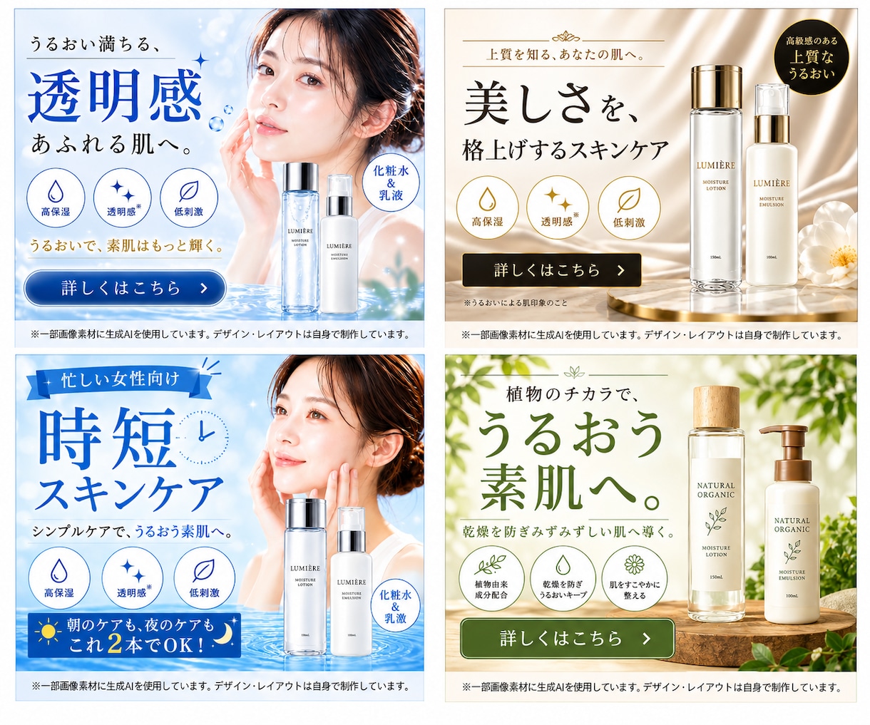 女性向け美容バナーを高見えデザインで制作します 女性向けサービスを高見えバナーで魅力的に イメージ9