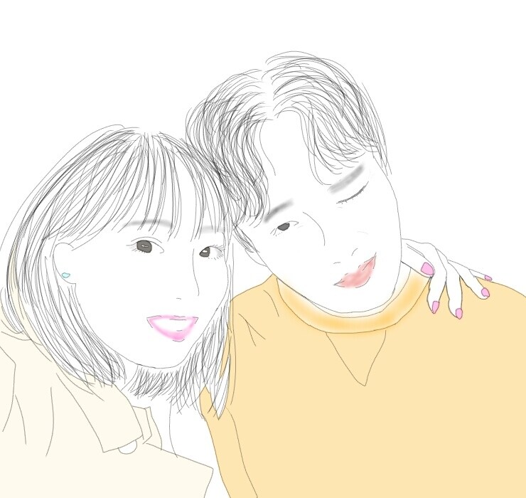 写真をもとに、アイコンやイラストを書きます ラブラブカップル、仲良しなあの子との思い出 イメージ4