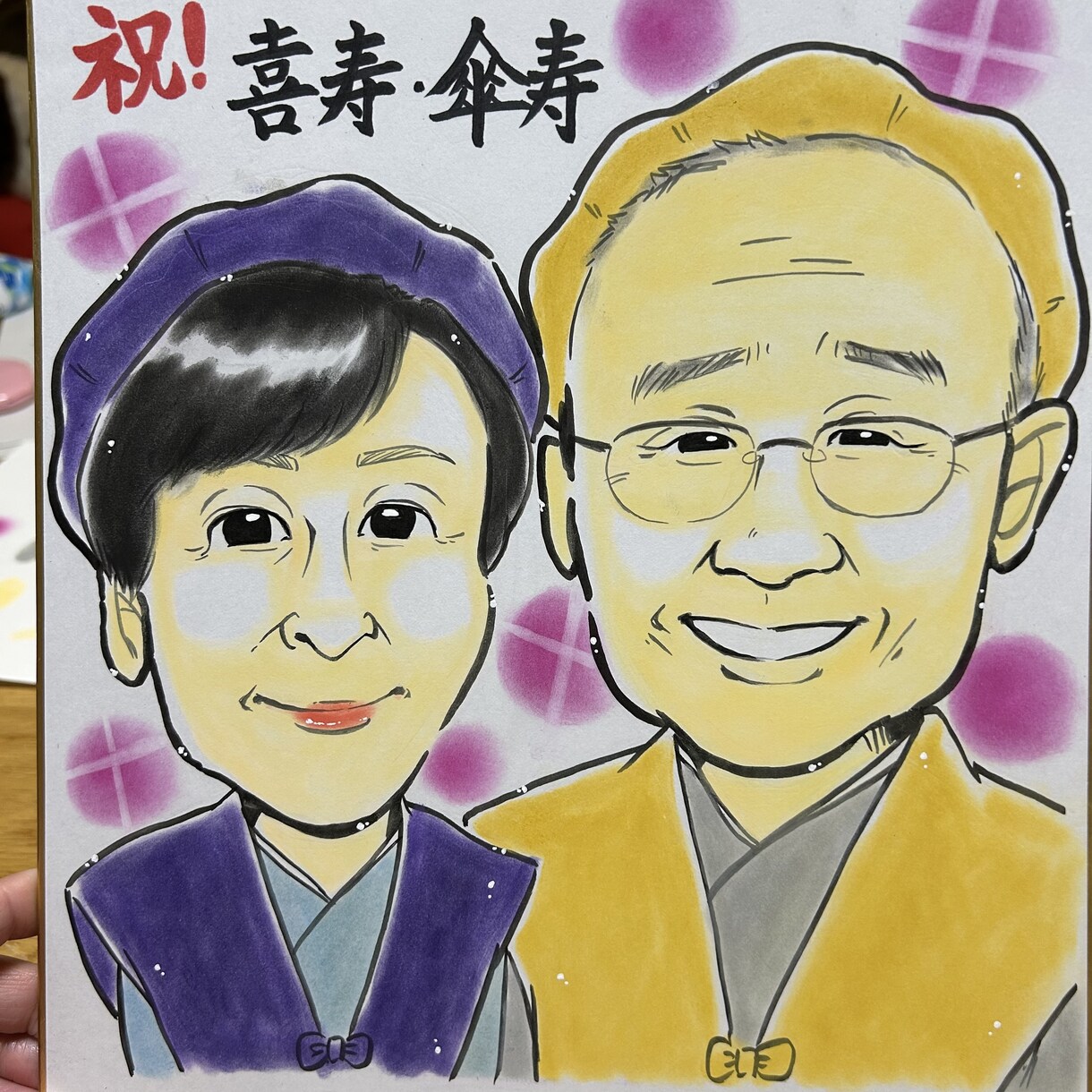 やさしいタッチの似顔絵描きます あまりデフォルメせずやさしくやわらかな似顔絵です！ イメージ3
