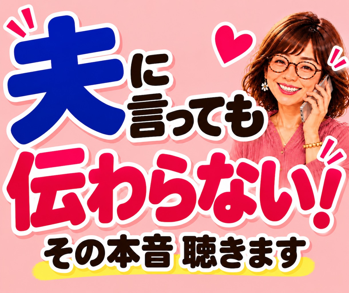 夫婦・パートナーの伝わらない愚痴やモヤモヤ聴きます 夫に言っても伝わらない！わかってほしいその本音をお聴きします イメージ1