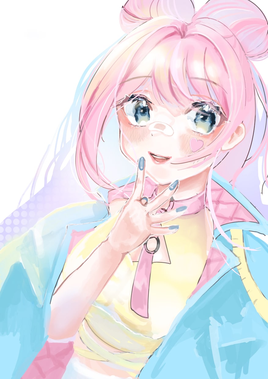 とびきりキラキラの可愛い女の子を描きます 透明感満載の目を惹くキラキラ瞳の女の子を描きます イメージ1