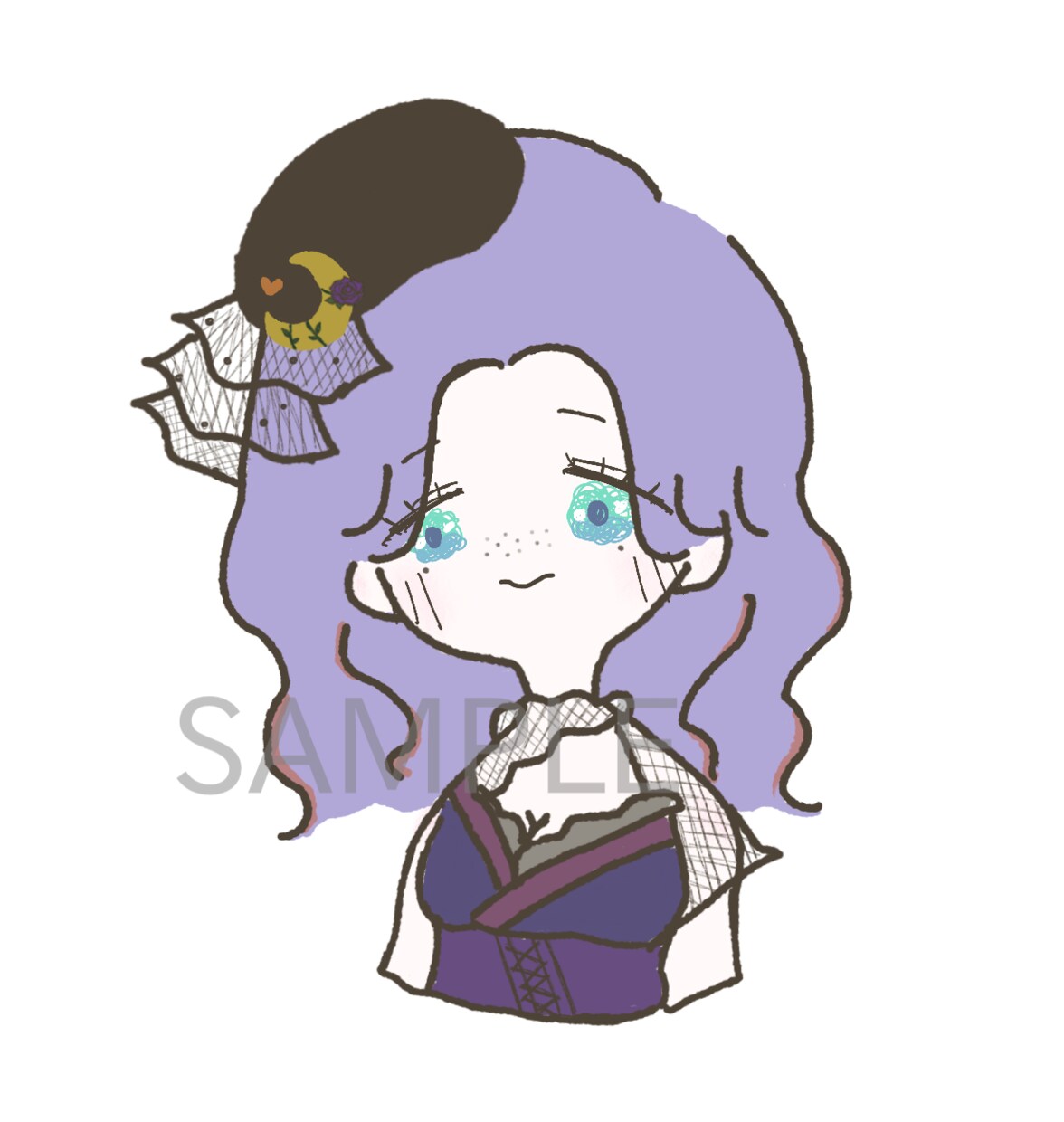 Vtuber等々、ミニキャラお描きします 上半身までのミニキャラ︎、デフォルメイラスト︎☺︎ イメージ2