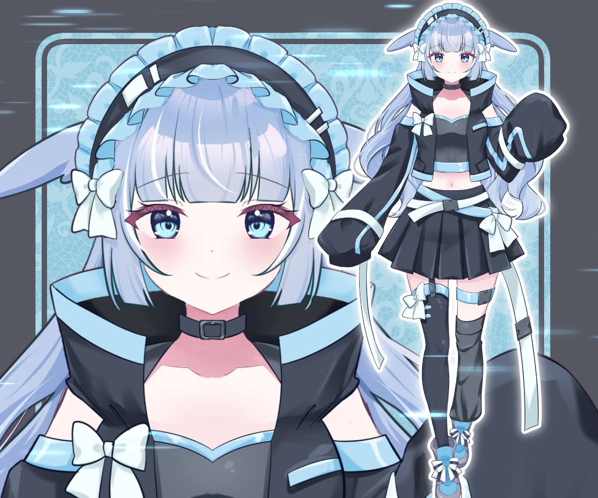 最短翌日！IRIAM◎サイバー衣装の立ち絵描きます 配信で使える全身立ち絵！新衣装やデビューイラストに♡ イメージ7