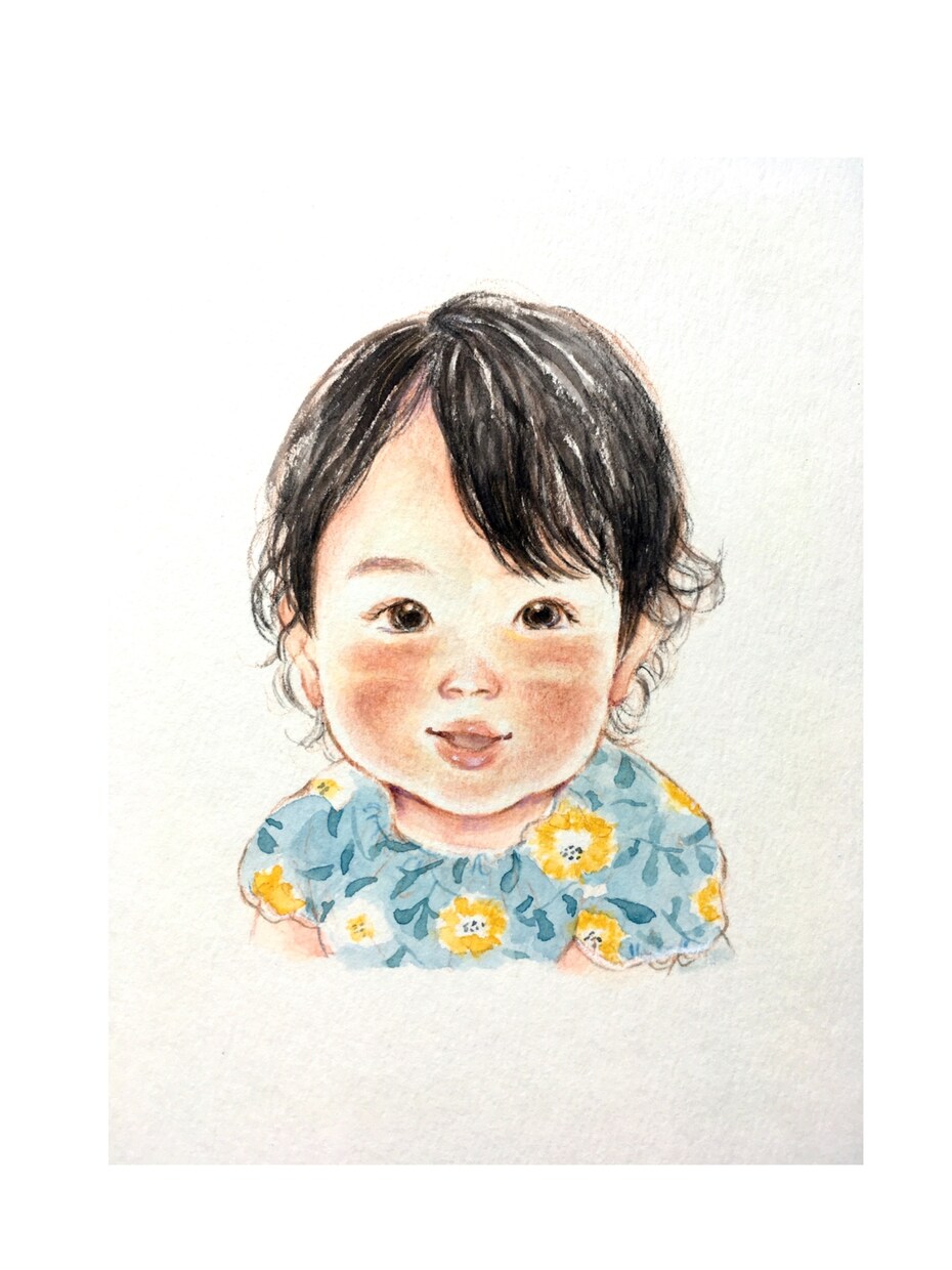 ファーストカット用の似顔絵をお描きします ファーストカットやハーフバースデー、お誕生日の記念に✩ イメージ9