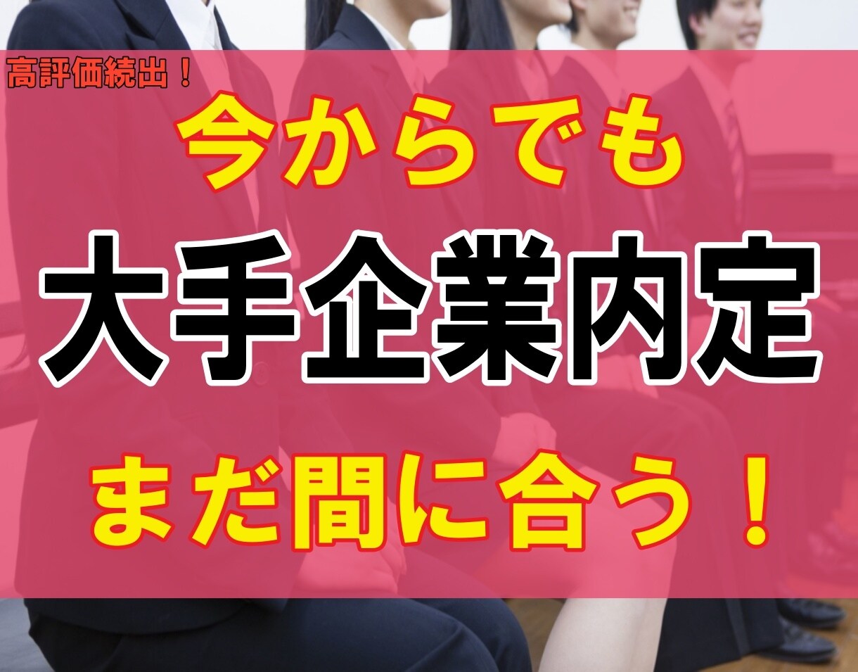 まだ就活を始めていない学生に向けて就活支援します まだ間に合う！就活のプロが内定獲得法を伝授します！ イメージ1