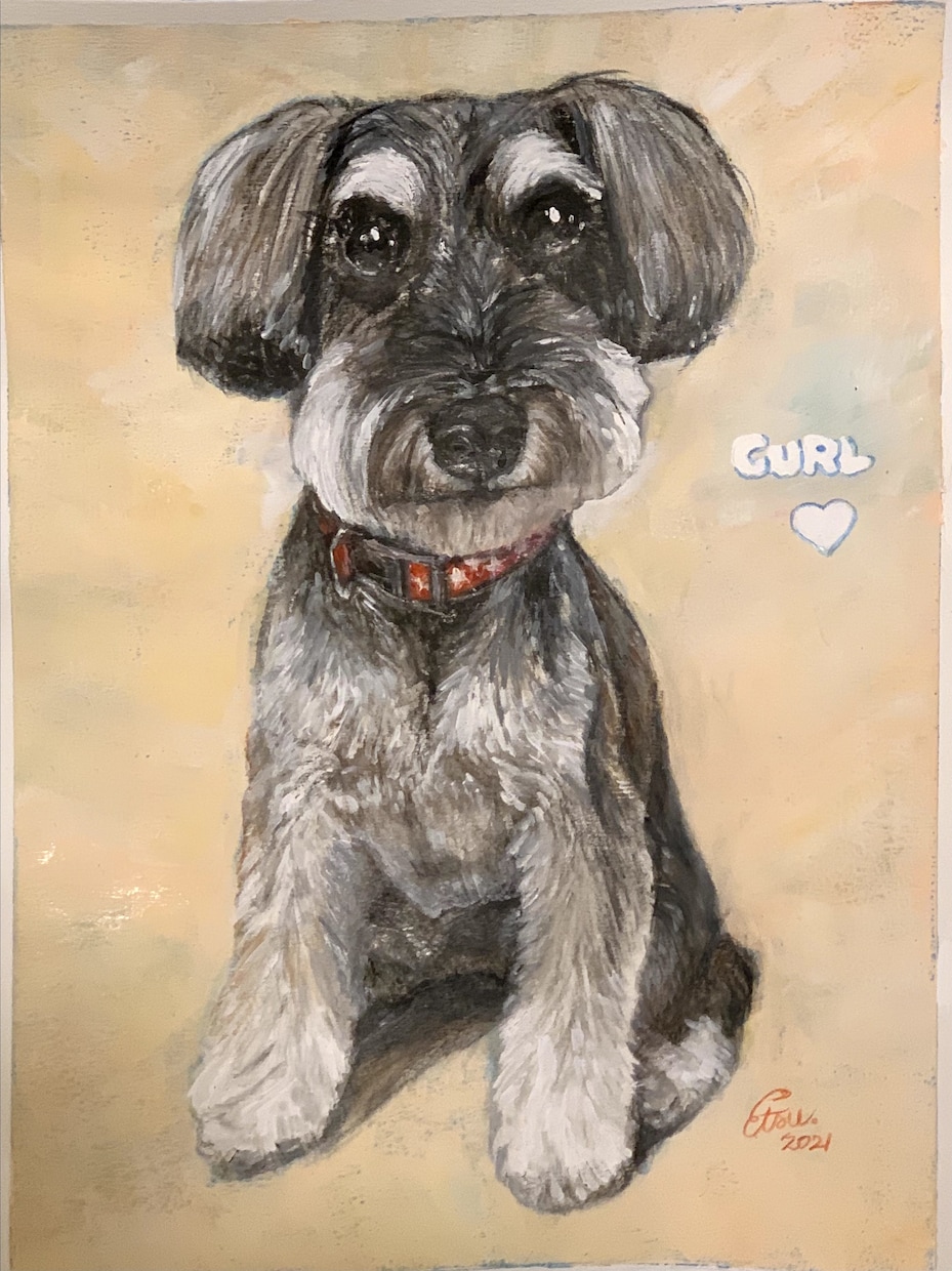 写真から愛犬の似顔絵を描きます 大切な家族の一枚を形に虹の橋を渡った子の思い出にいかが？ イメージ8