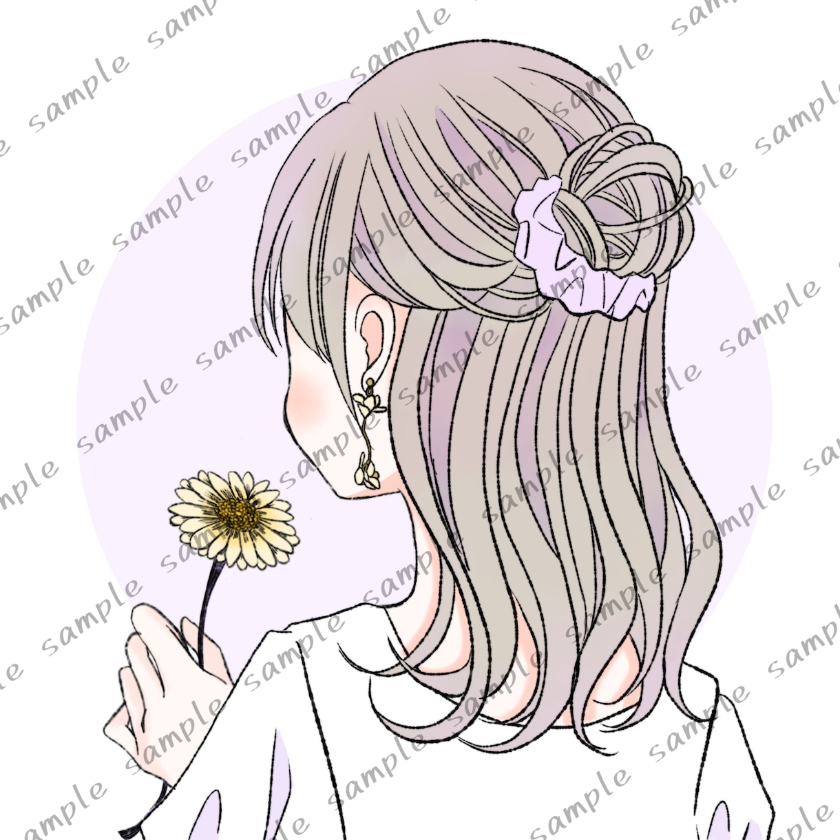 可愛い髪型描きます 後ろ姿だけで魅せることができるアイコンです✿︎ イメージ4