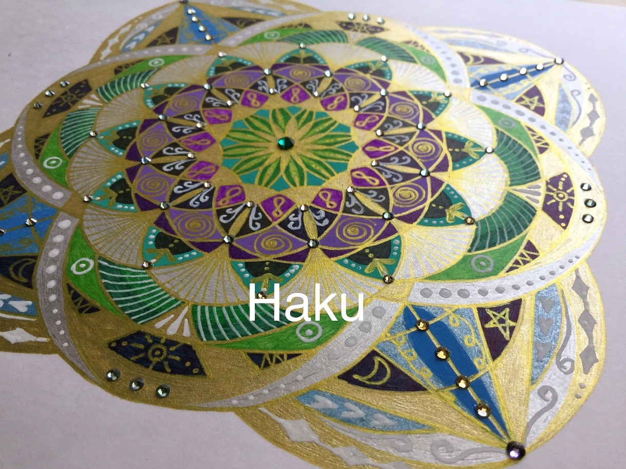 世界で唯一の『幾何学アート (原画) 』を描きます 頂いたテーマからイメージして描いた(手描)幾何学アートです♪ イメージ4