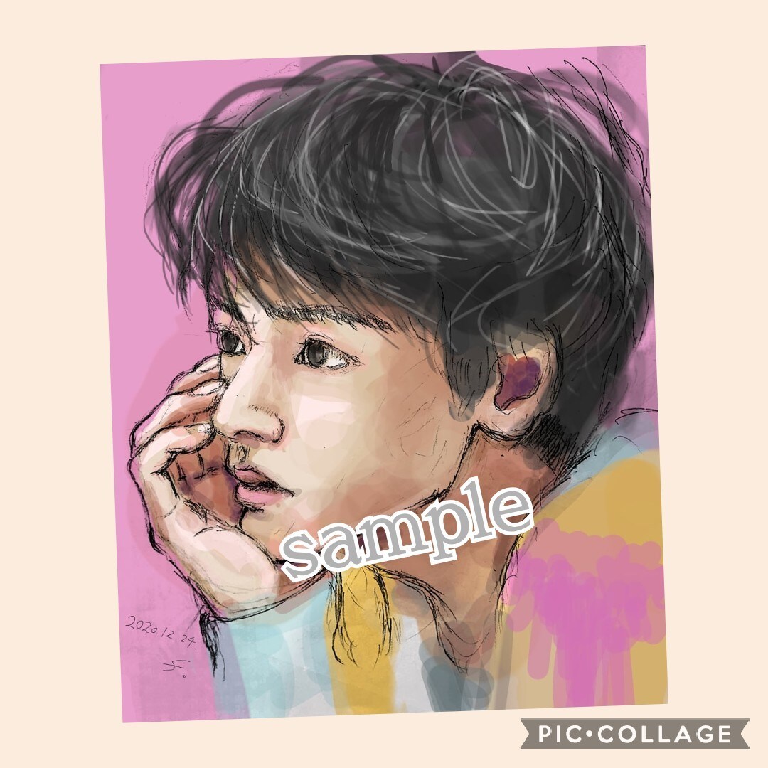 ポップ画》似顔絵描きます アイコンにも名刺にも！現物送付承ります！ イメージ2