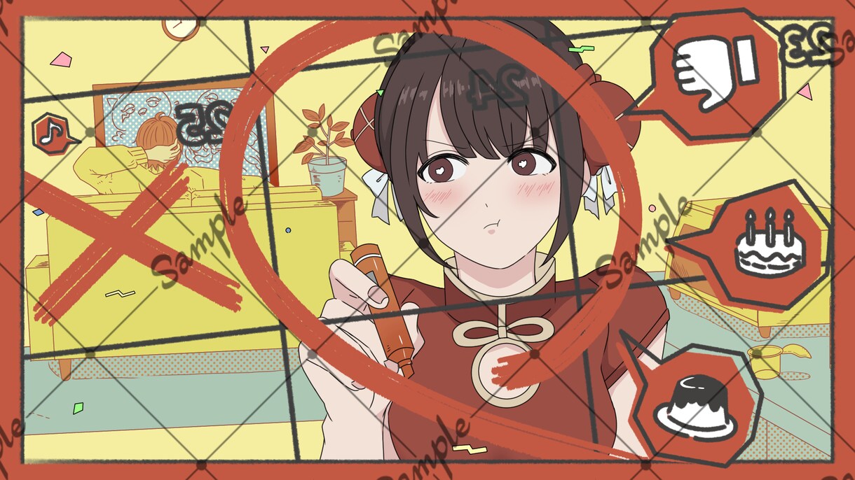 歌ってみたで使用するイラストを描きます 歌ってみたイラストを描きます！絵柄寄せ◎ イメージ4