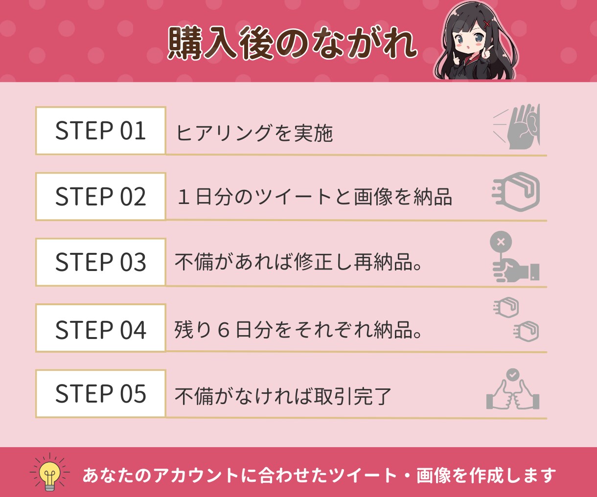 X(Twitter)のポスト+画像投稿の代行します SNS/X 1.3万フォロワーの私が7日間、作成代行 イメージ3