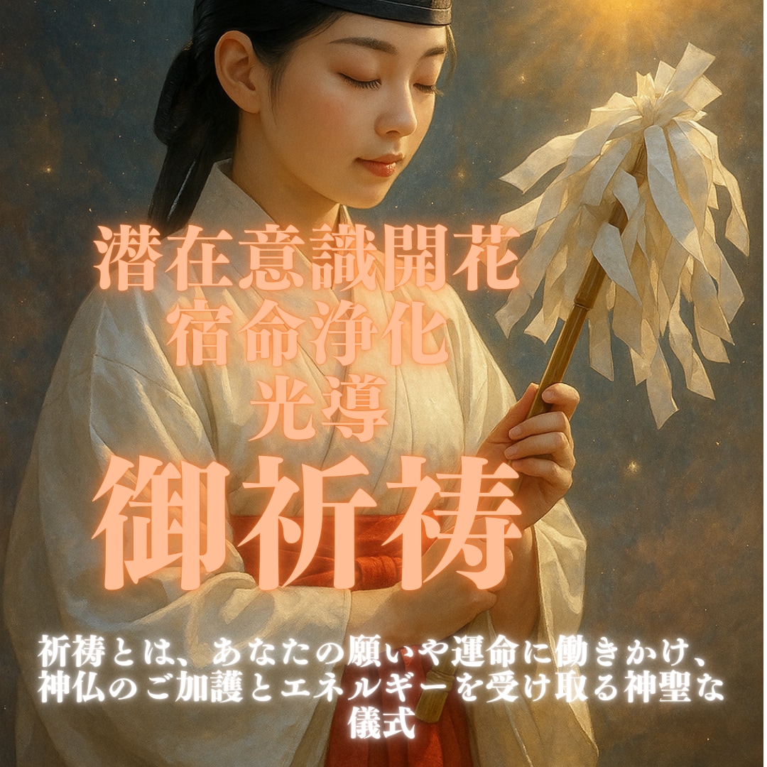 潜在意識開花祈祷	宿命浄化祈祷	光導祈祷ます 潜在意識・宿命・運命を整え光へ導きます イメージ1
