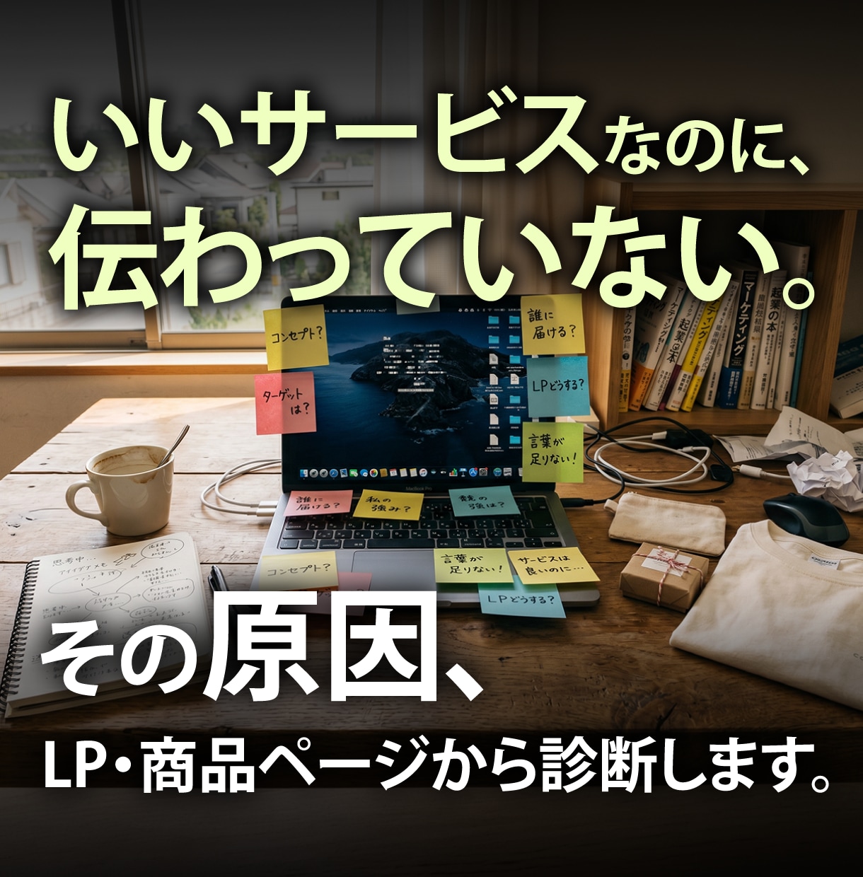 LP・商品ページの伝わらない原因を診断します コンセプト・コピー・導線まで整理 イメージ1