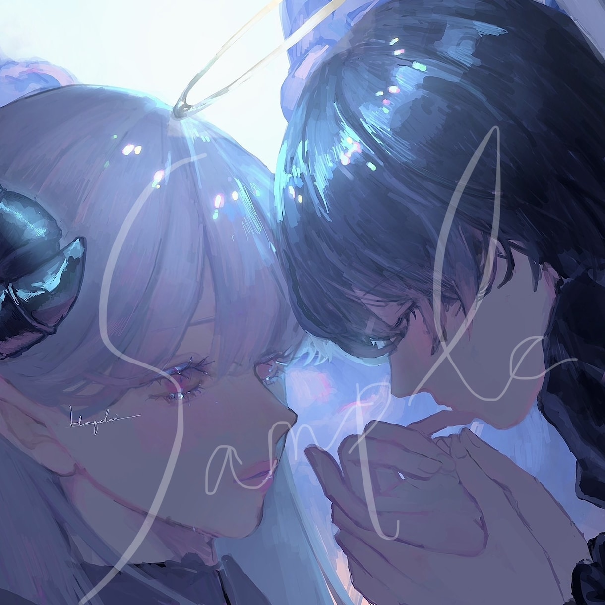 水面に浮かぶ月のような、夢のような絵をお届けします SNSアイコン/YouTube等幅広くご利用いただけます イメージ1