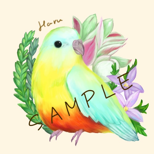 厚塗り風　鳥類アイコンお描きします リアルだけれど優しい雰囲気の画風です イメージ1