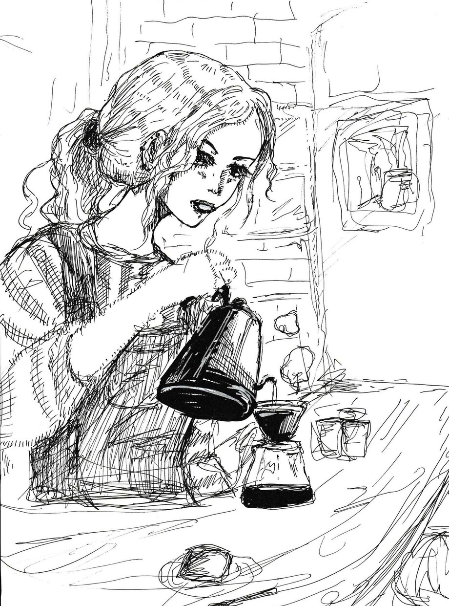 イラスト作成♪黒ペンで似顔絵やイメージを描きます 写真１枚あればＯＫ！プレゼントにもおすすめ イメージ3