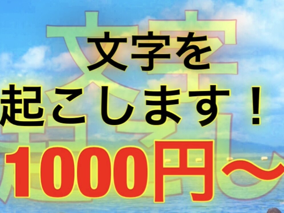 文字起こします 安く 安く早く早く丁寧な対応で行います！！ イメージ1