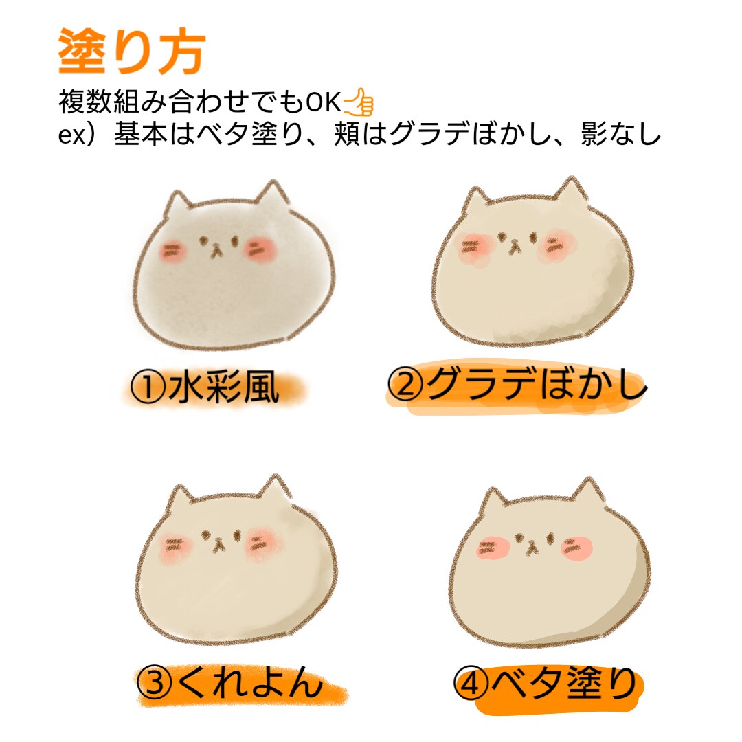 ゆるい動物を描きあげます 原型を何となくとどめつつ緩く描きます。 イメージ6