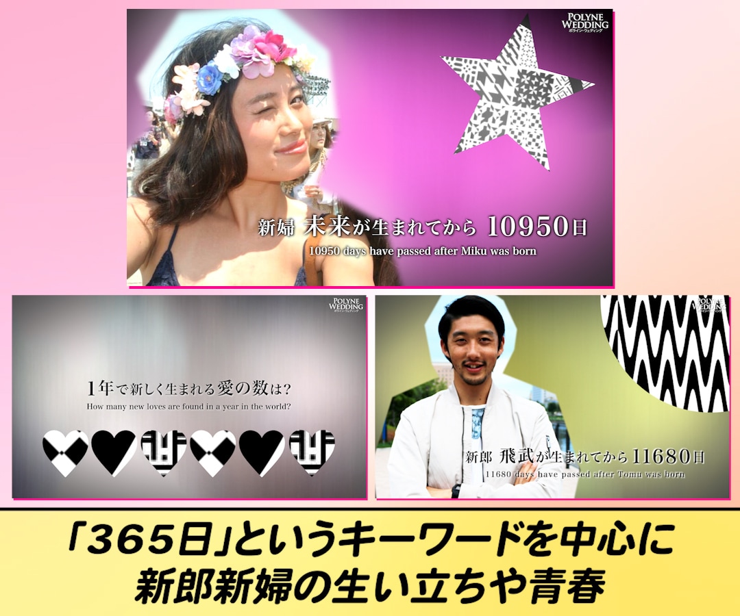 ミスチルの365日で感動的な結婚式ムービー作ります ミスチル人気曲「365日」のライブ映像の世界観で感動を演出！ イメージ3