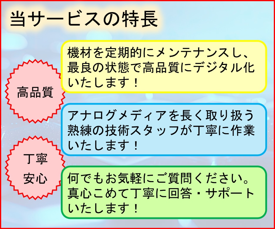 カセットテープ レコード MD デジタル化します 音声メディア ダビング データ化 保存 変換 スマホで イメージ3