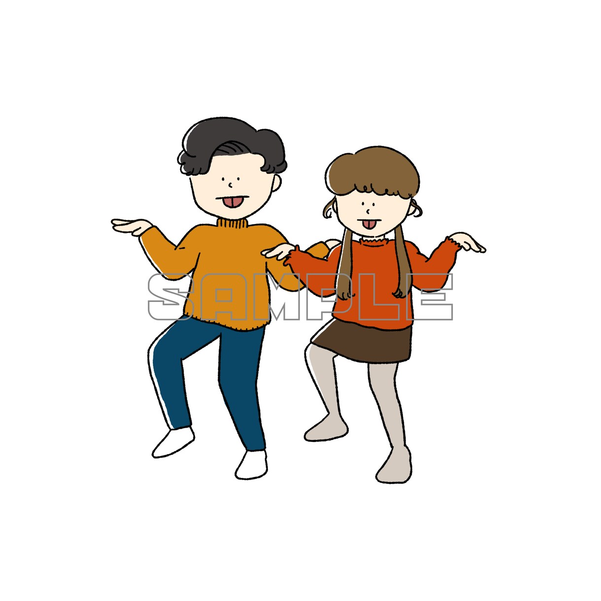 ほのぼのカップルイラスト描きます おふたりらしくて、かつ、ぬくもりのあるタッチで表現します イメージ3