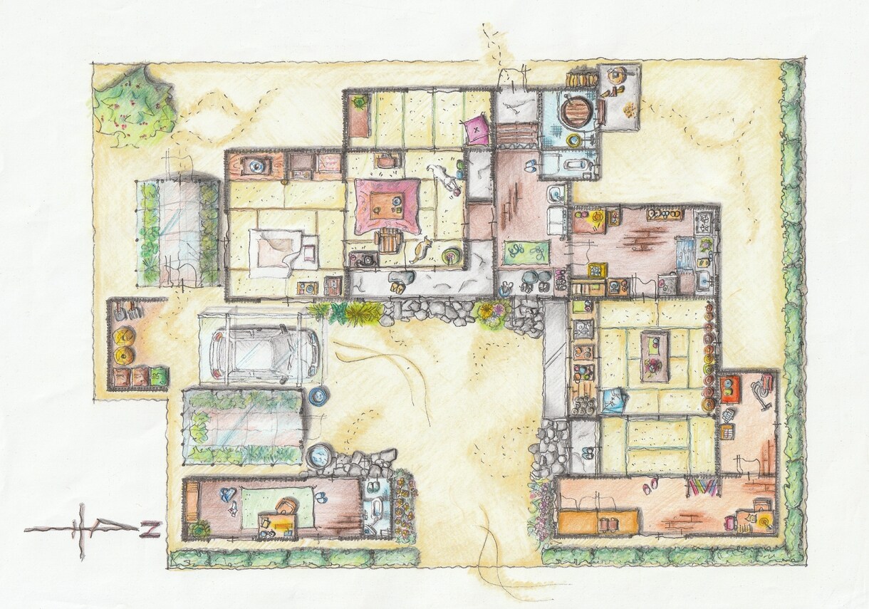 手描きでプランや外構図を描き起こします 魅力的なWebや提案書作成で他社との差別化をお手伝いします！ イメージ1
