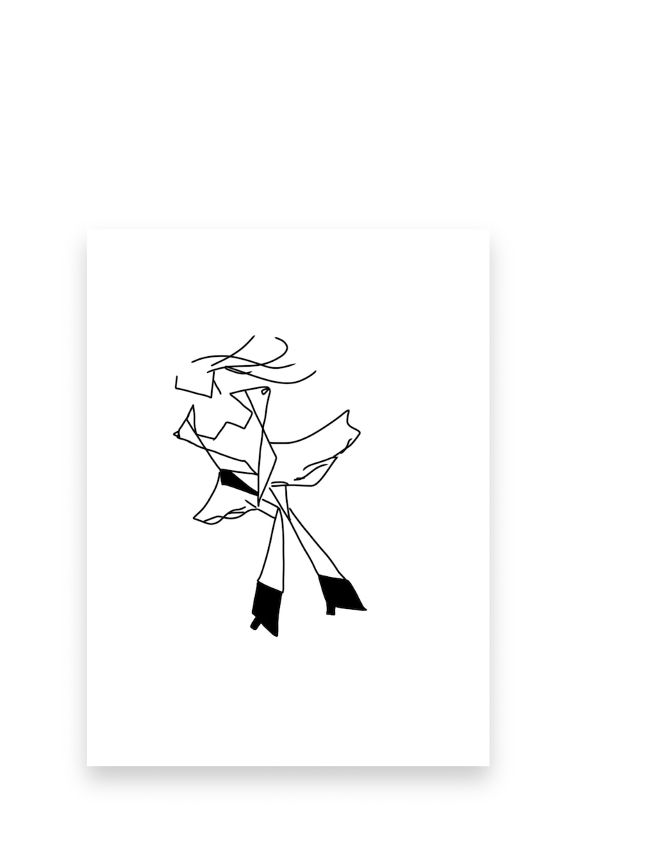 snsのトプ画描きます モノクロオシャレなアート風な絵を描きます。 イメージ6