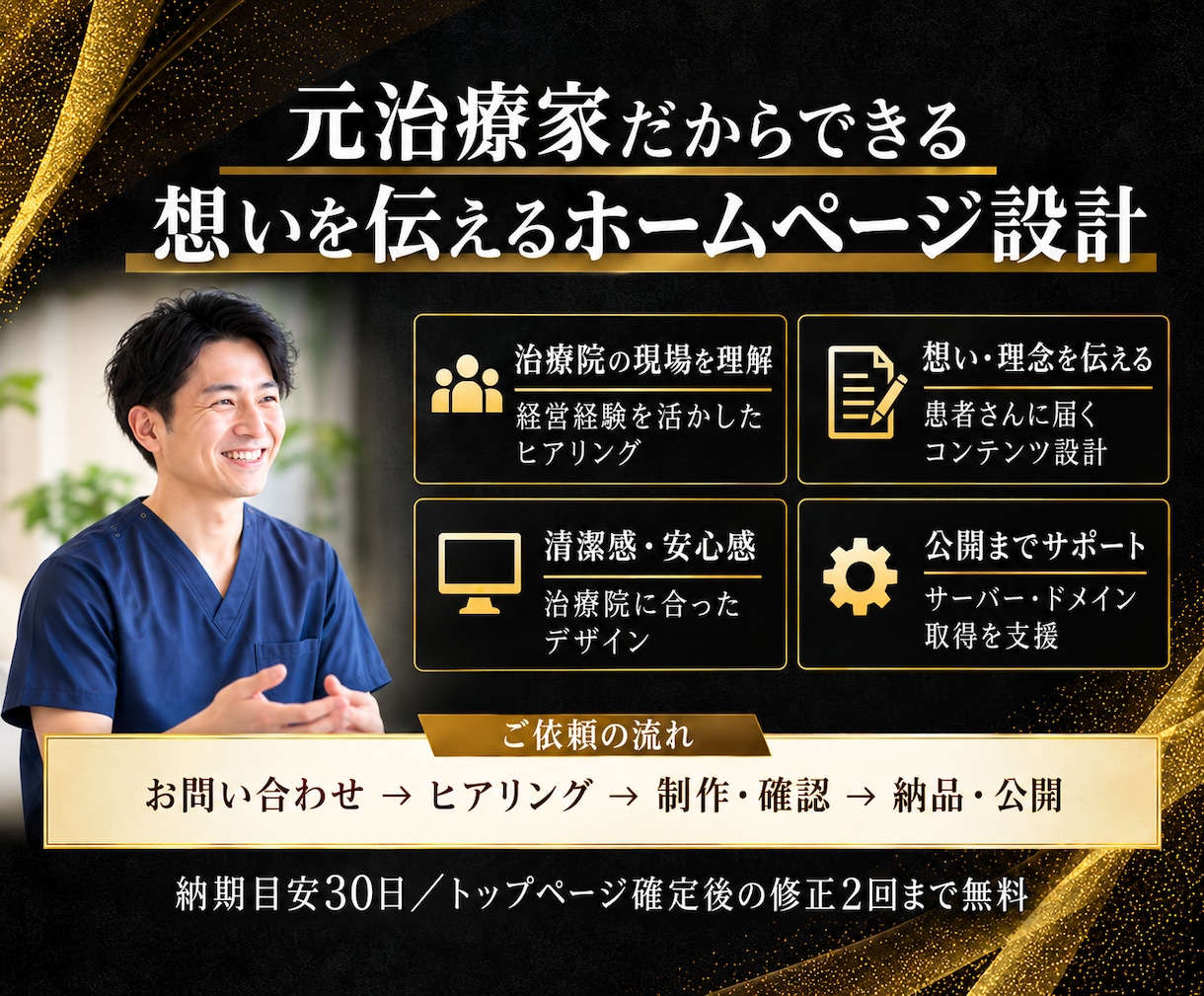思いを伝える【治療院専門】のホームページ制作します 元治療家が作る『安心感』と『専門性』を伝えるホームページ制作 イメージ4
